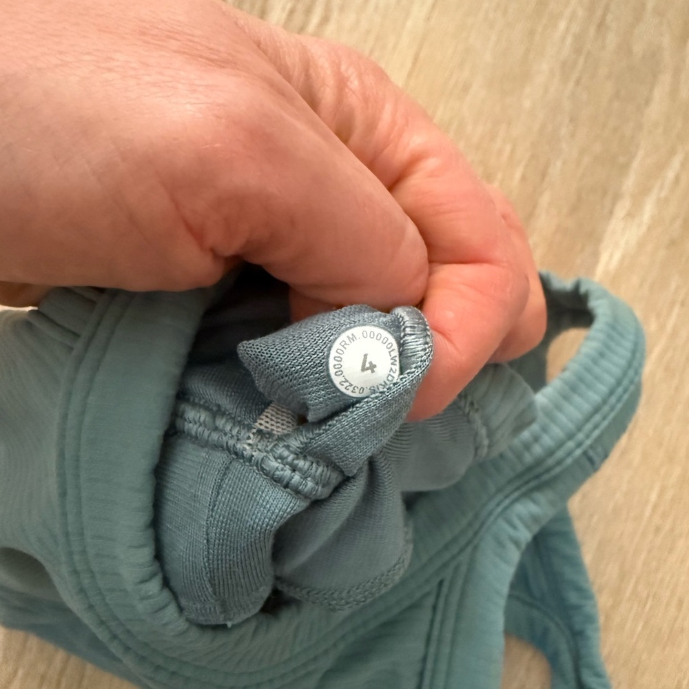 Lululemon Ribbed‎ Nulu High-Neck Yoga Bra Tidewater Teal 4 Excellent Condition - Picture 4 of 4